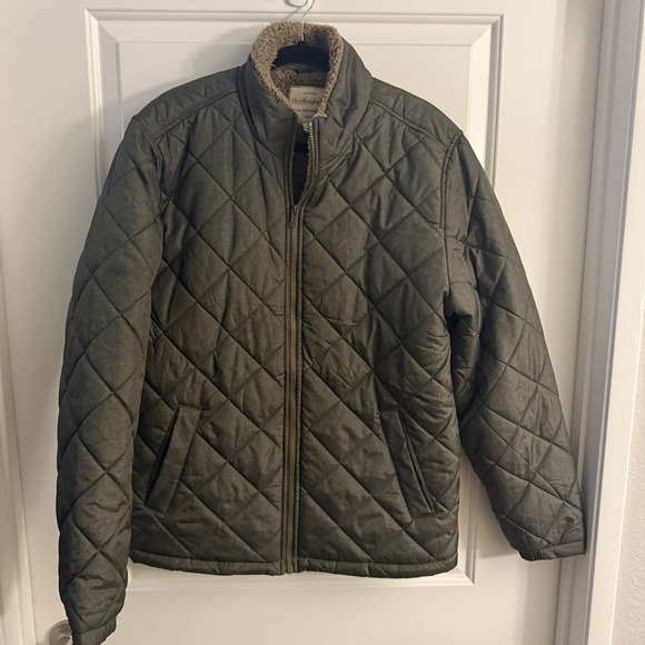 Original Weatherproof Vintage Olive Green Quilted Jacket Mens Medium - Picture 1 of 7